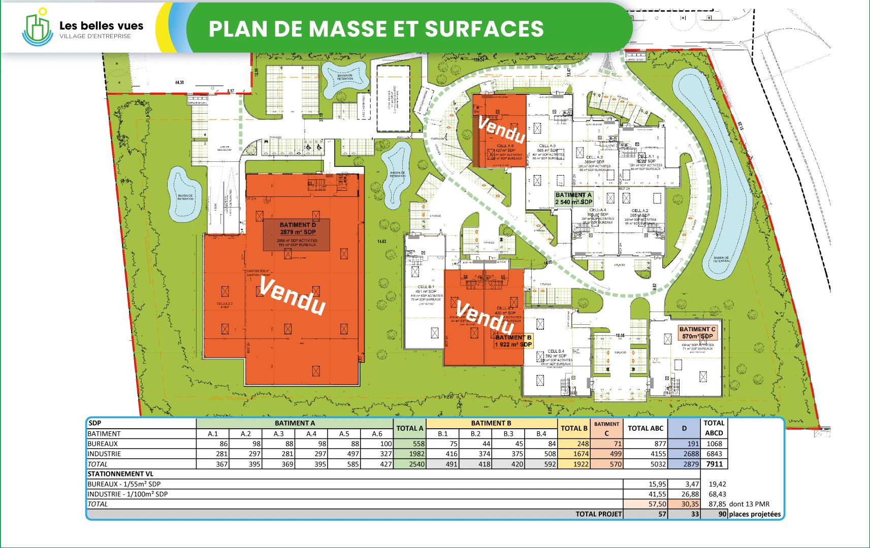 plan les belles vues ZAC Ollainville